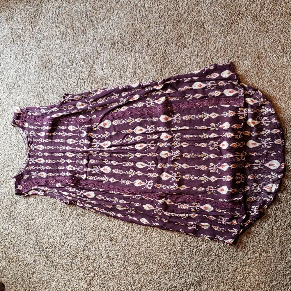 Sleeveless Purple Patterned Women’s Dress